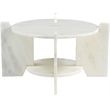 Meridian Furniture Soriano White Genuine Marble Coffee Table