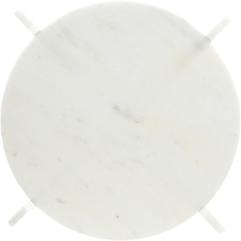 Meridian Furniture Soriano White Genuine Marble Coffee Table