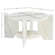 Meridian Furniture Soriano White Genuine Marble Coffee Table