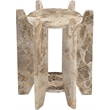 Meridian Furniture Soriano Beige Genuine Marble End / Side Table