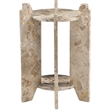 Meridian Furniture Soriano Beige Genuine Marble End / Side Table