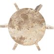 Meridian Furniture Soriano Beige Genuine Marble End / Side Table