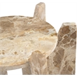 Meridian Furniture Soriano Beige Genuine Marble End / Side Table