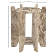 Meridian Furniture Soriano Beige Genuine Marble End / Side Table