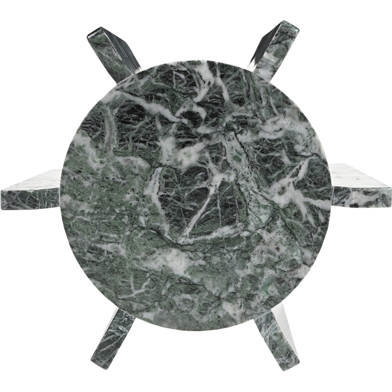 Meridian Furniture Soriano Green Genuine Marble End / Side Table