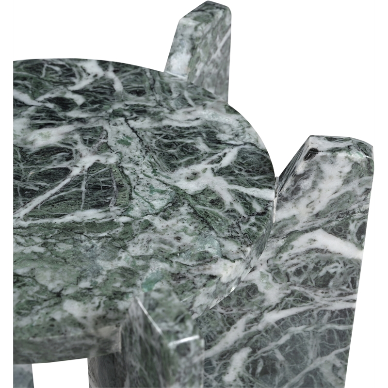 Meridian Furniture Soriano Green Genuine Marble End / Side Table