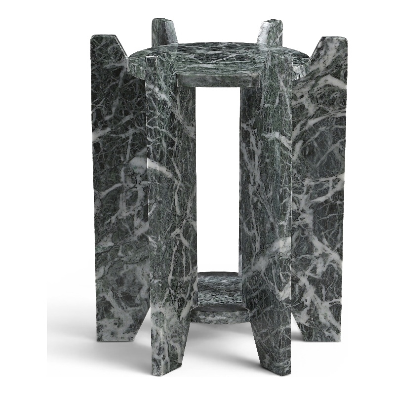 Meridian Furniture Soriano Green Genuine Marble End / Side Table