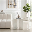 Meridian Furniture Soriano White Genuine Marble End / Side Table