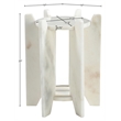 Meridian Furniture Soriano White Genuine Marble End / Side Table