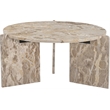Meridian Furniture Vernazza Beige Genuine Marble Coffee Table