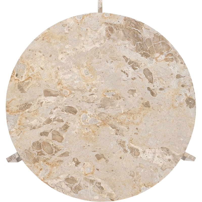 Meridian Furniture Vernazza Beige Genuine Marble Coffee Table