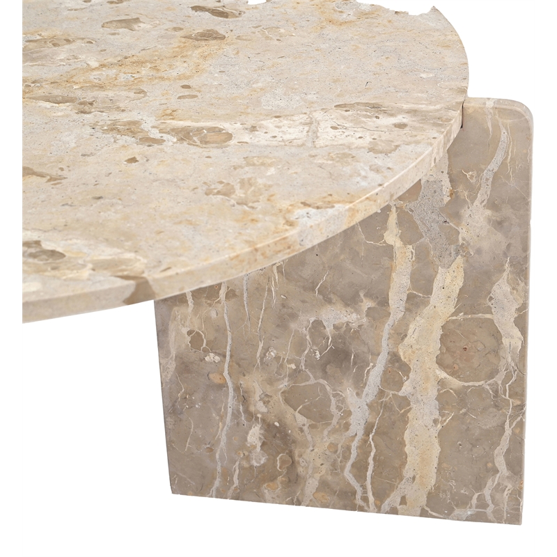 Meridian Furniture Vernazza Beige Genuine Marble Coffee Table