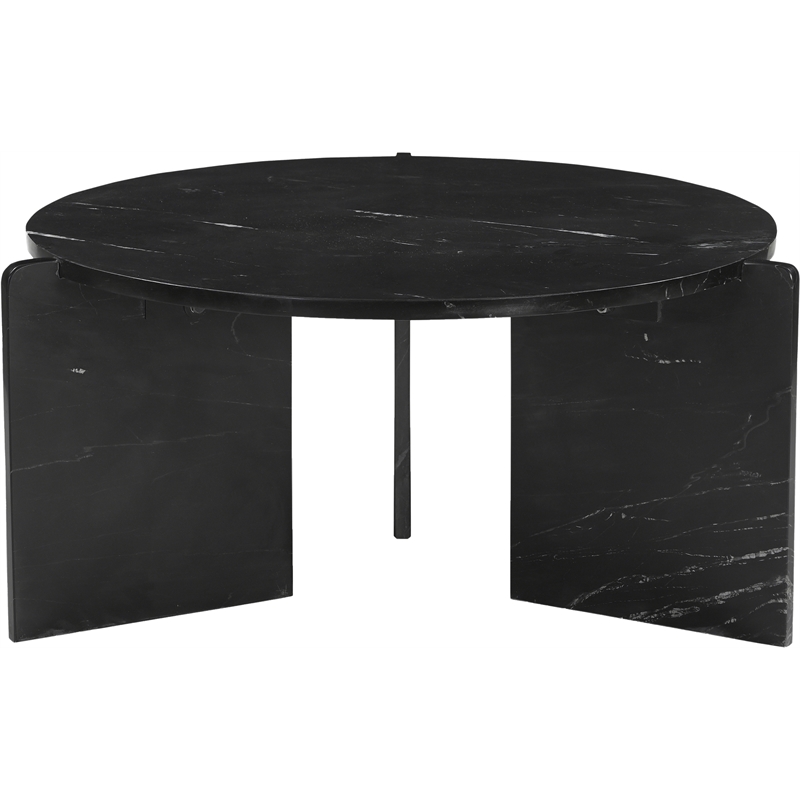 Meridian Furniture Vernazza Black Genuine Marble Coffee Table