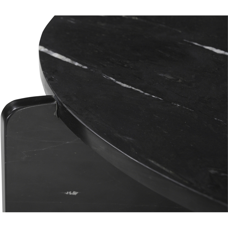 Meridian Furniture Vernazza Black Genuine Marble Coffee Table