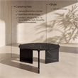 Meridian Furniture Vernazza Black Genuine Marble Coffee Table