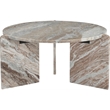 Meridian Furniture Vernazza Brown Genuine Marble Coffee Table