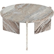 Meridian Furniture Vernazza Brown Genuine Marble Coffee Table