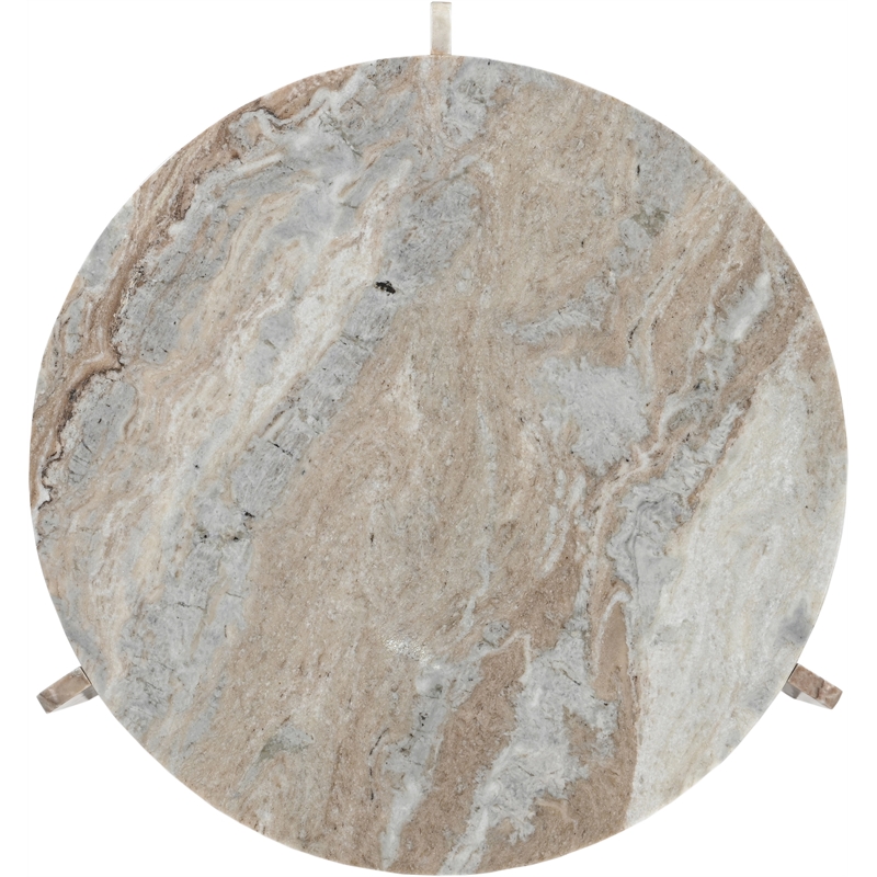 Meridian Furniture Vernazza Brown Genuine Marble Coffee Table