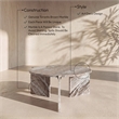 Meridian Furniture Vernazza Brown Genuine Marble Coffee Table