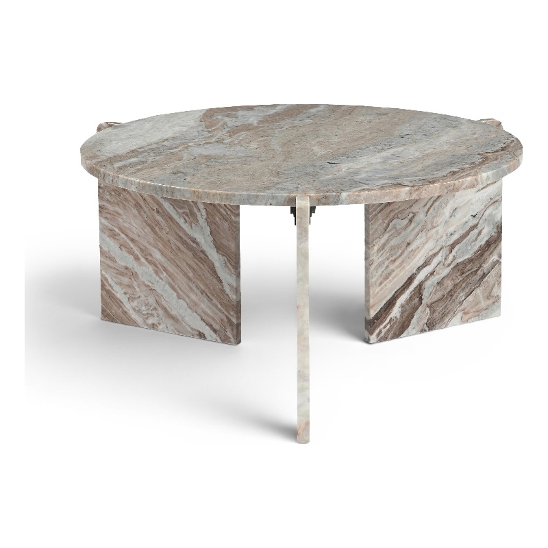 Meridian Furniture Vernazza Brown Genuine Marble Coffee Table