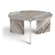 Meridian Furniture Vernazza Brown Genuine Marble Coffee Table