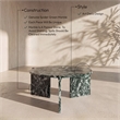 Meridian Furniture Vernazza Green Genuine Marble Coffee Table