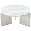 Meridian Furniture Vernazza White Genuine Marble Coffee Table