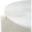 Meridian Furniture Vernazza White Genuine Marble Coffee Table