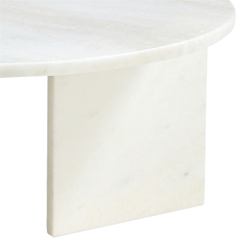 Meridian Furniture Vernazza White Genuine Marble Coffee Table