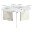 Meridian Furniture Vernazza White Genuine Marble Coffee Table