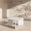 Meridian Furniture Vernazza White Genuine Marble Coffee Table