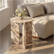 Meridian Furniture Vernazza Beige Genuine Marble End / Side Table