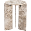 Meridian Furniture Vernazza Beige Genuine Marble End / Side Table