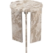 Meridian Furniture Vernazza Beige Genuine Marble End / Side Table
