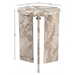 Meridian Furniture Vernazza Beige Genuine Marble End / Side Table
