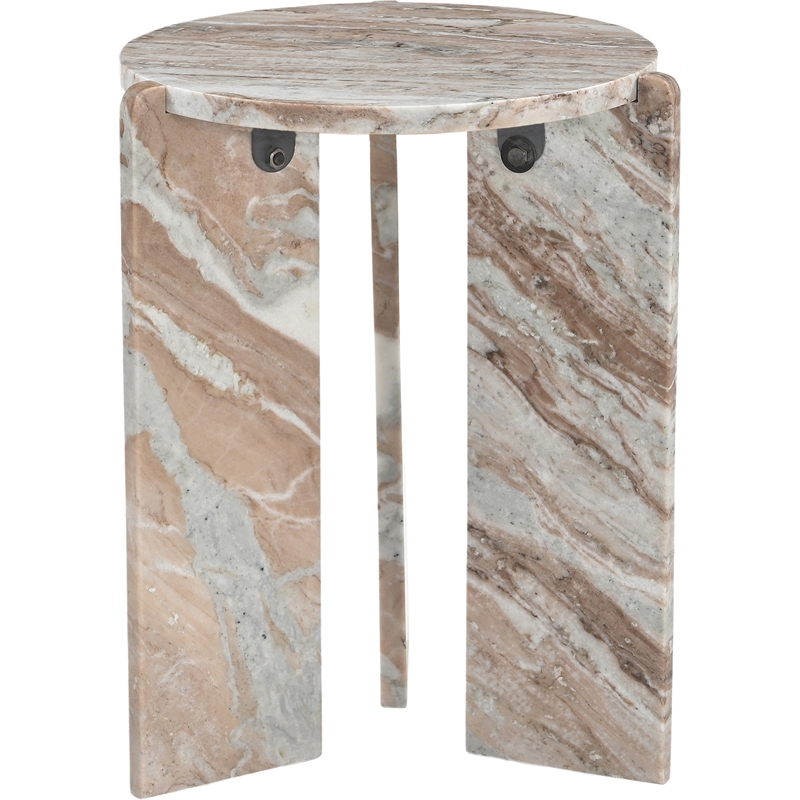 Meridian Furniture Vernazza Brown Genuine Marble End / Side Table