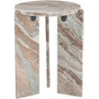 Meridian Furniture Vernazza Brown Genuine Marble End / Side Table