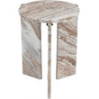 Meridian Furniture Vernazza Brown Genuine Marble End / Side Table
