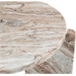 Meridian Furniture Vernazza Brown Genuine Marble End / Side Table