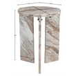 Meridian Furniture Vernazza Brown Genuine Marble End / Side Table