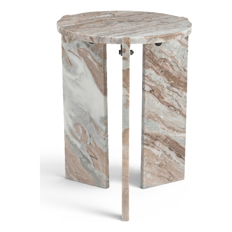 Meridian Furniture Vernazza Brown Genuine Marble End / Side Table