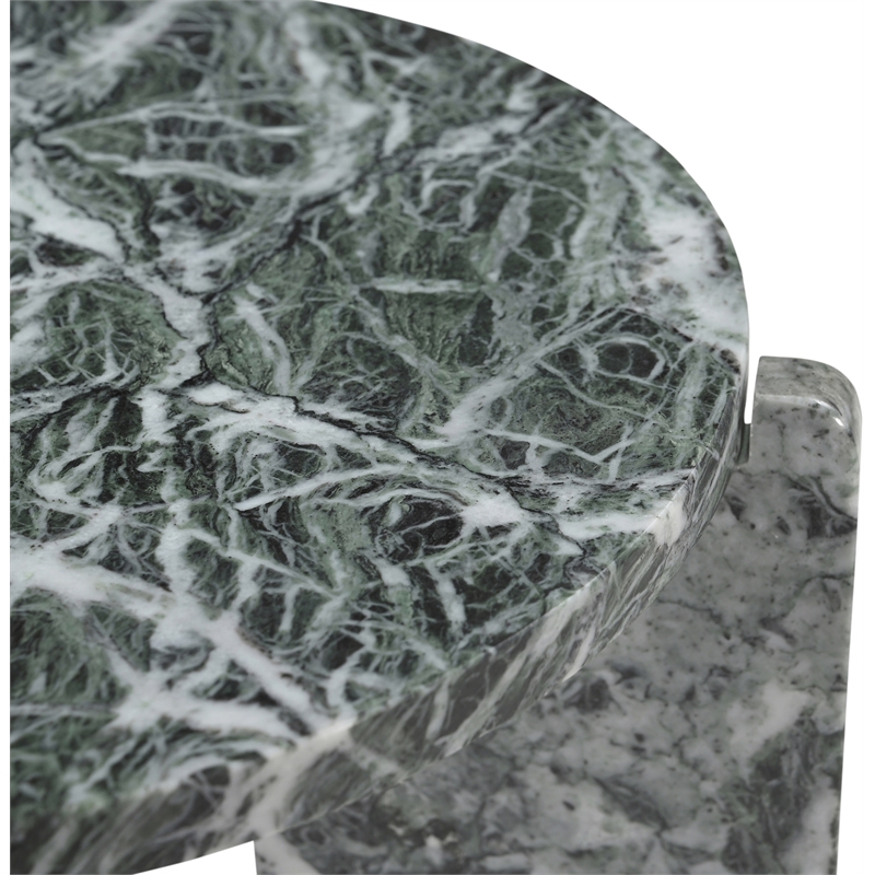 Meridian Furniture Vernazza Green Genuine Marble End / Side Table