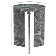 Meridian Furniture Vernazza Green Genuine Marble End / Side Table