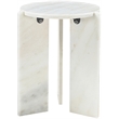 Meridian Furniture Vernazza White Genuine Marble End / Side Table