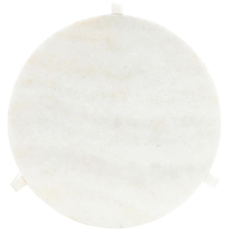 Meridian Furniture Vernazza White Genuine Marble End / Side Table