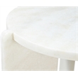 Meridian Furniture Vernazza White Genuine Marble End / Side Table