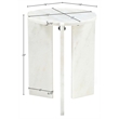Meridian Furniture Vernazza White Genuine Marble End / Side Table