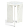 Meridian Furniture Vernazza White Genuine Marble End / Side Table