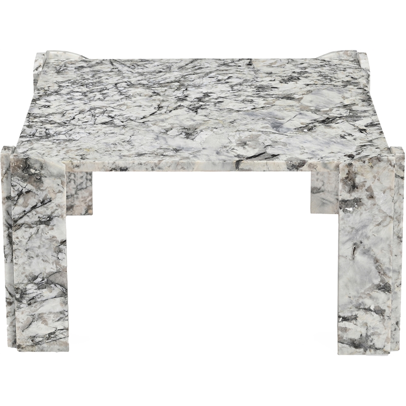 Meridian Furniture Ravello Alaska Genuine Marble Coffee Table