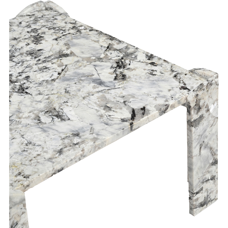 Meridian Furniture Ravello Alaska Genuine Marble Coffee Table